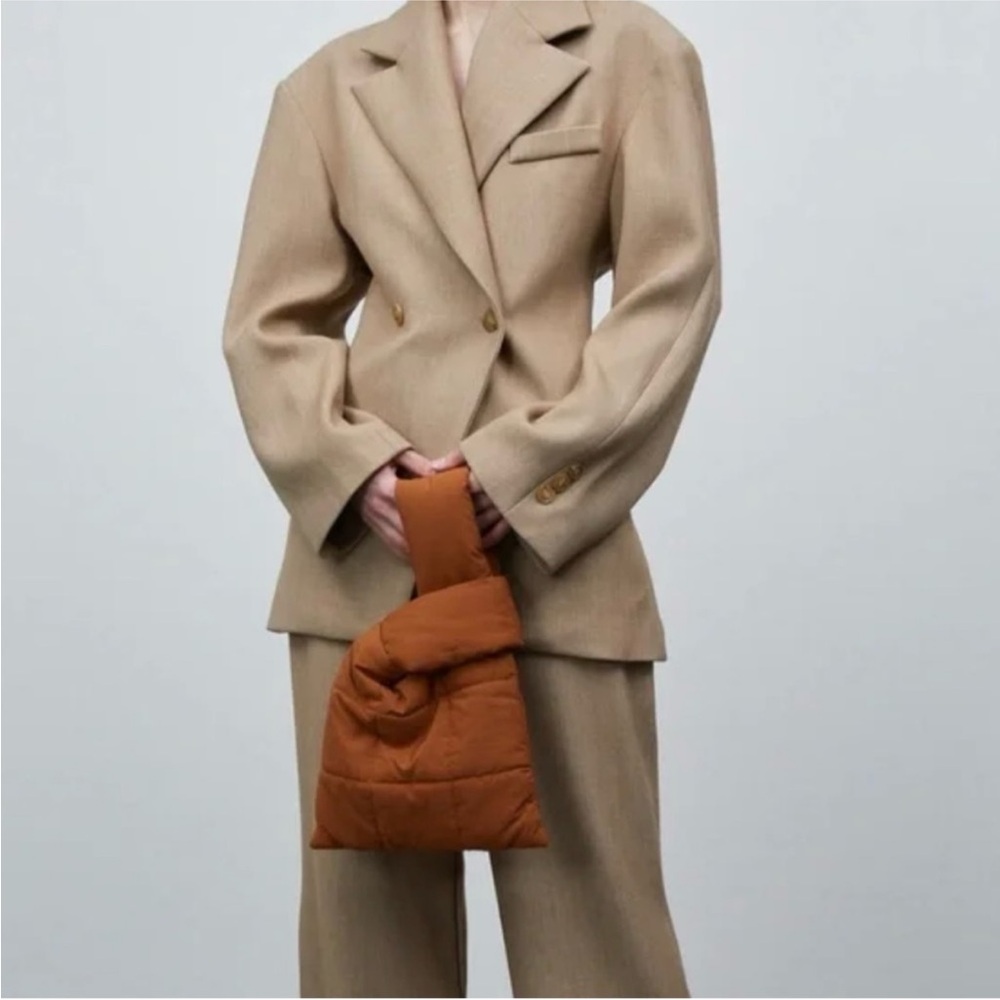Source Unknown Tan Blazer Suit Jacket